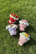 Crochet Flower Bouquet Keychain