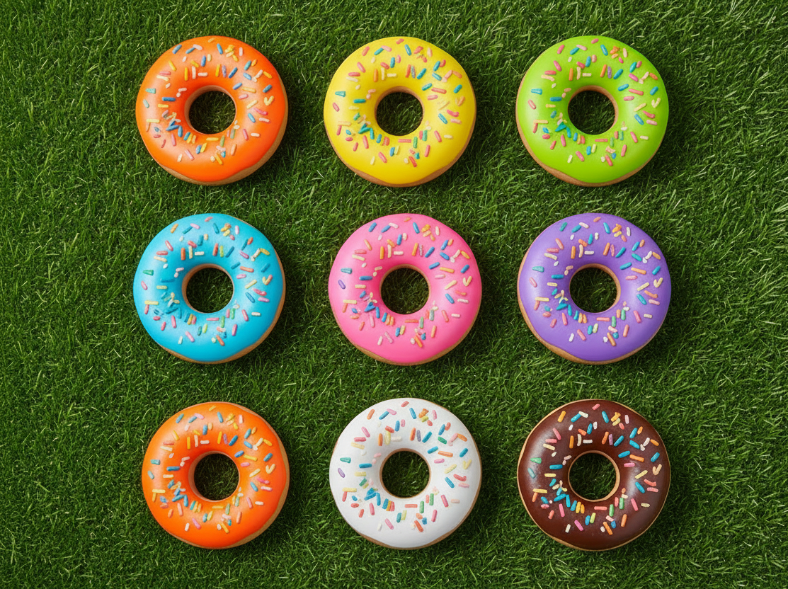 Squeaky Donut Dog Toy